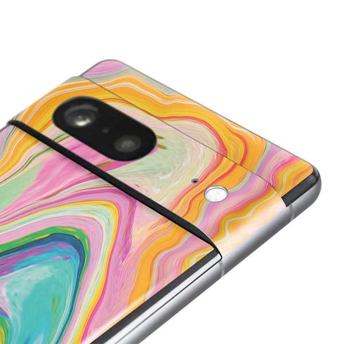 Rainbow Marble by Etta Vee Pixel Skins